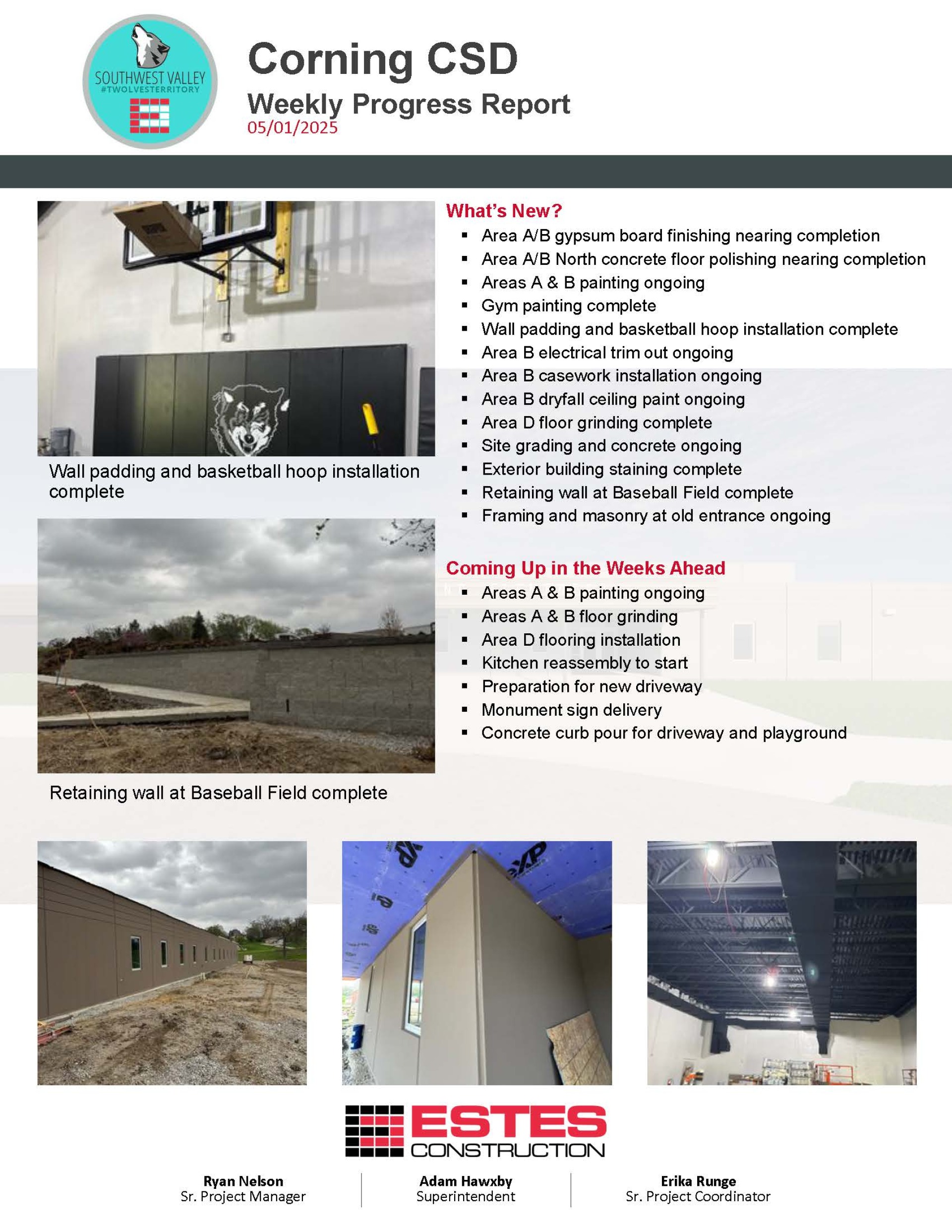 Weekly Progress Report 5-1-25