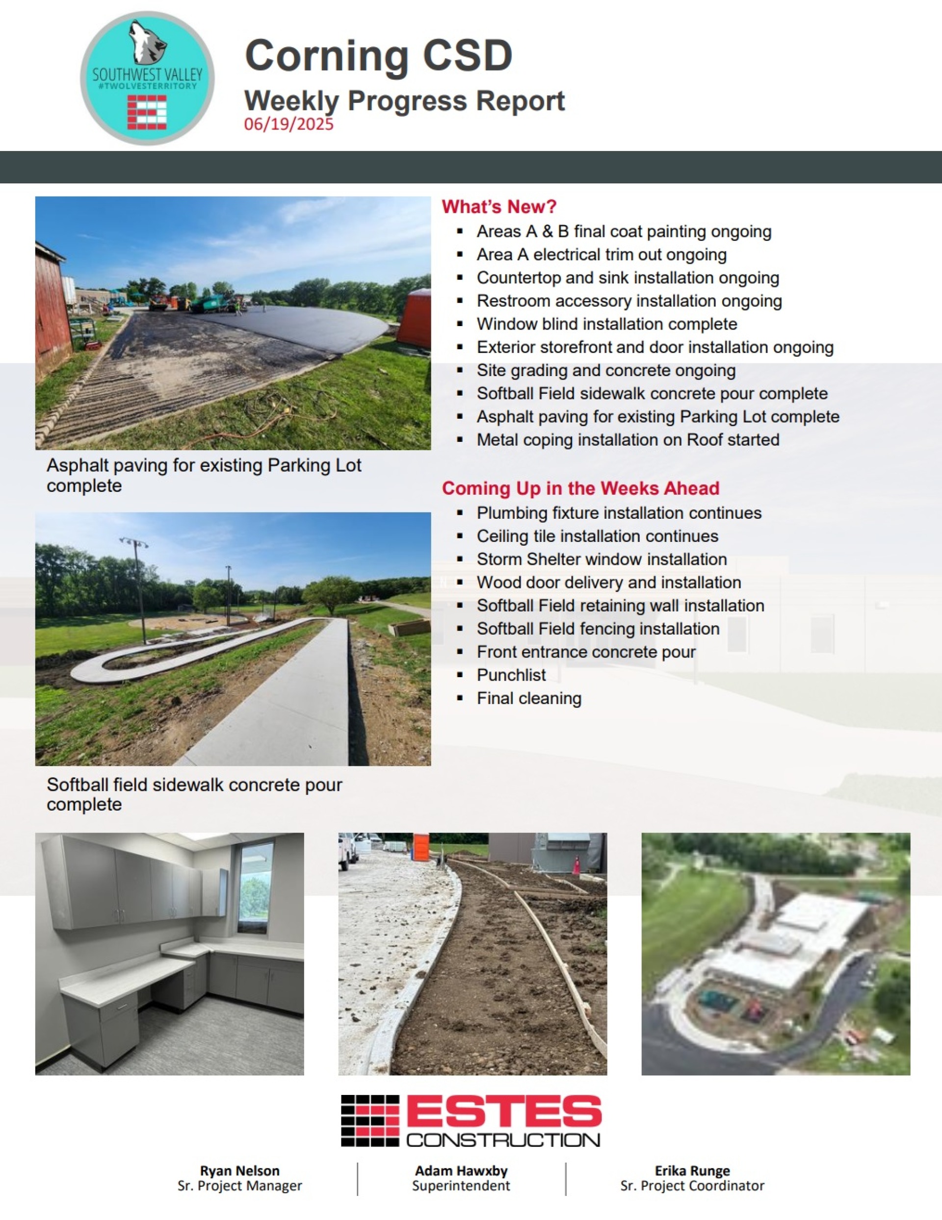 Weekly Progress Report 6-19-25